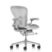 Herman Miller Aeron Mineral Polished Full-Options Leegverkoop